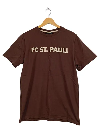 FC St. Pauli Fanshirt Herren Gr. M Braun T-Shirt Fußball Hamburg