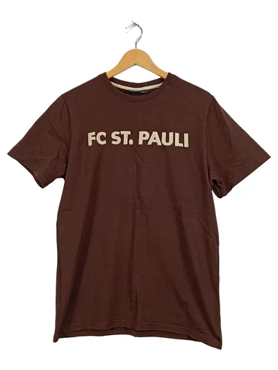FC St. Pauli Fanshirt Herren Gr. M Braun T-Shirt Fußball Hamburg