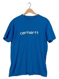 Carhartt Herren T-Shirt Logo Print Blau Gr. L Streetwear Baumwolle 1