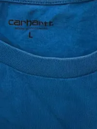 Carhartt Herren T-Shirt Logo Print Blau Gr. L Streetwear Baumwolle 6
