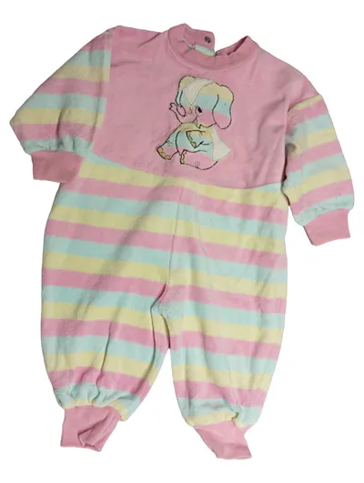 Baby Club Strampler Einteiler Rosa Gestreift Baumwolle Gr. 68 Mädchen