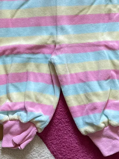 Baby Club Strampler Einteiler Rosa Gestreift Baumwolle Gr. 68 Mädchen
