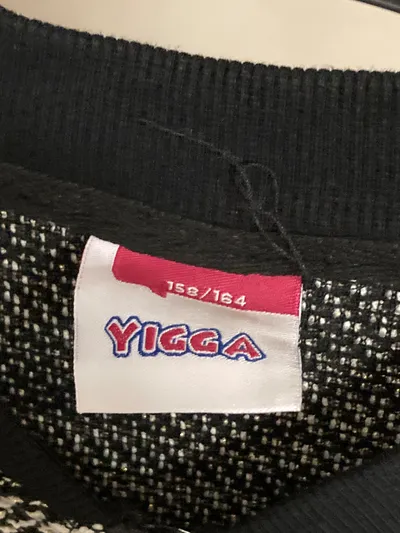 YIGGA Mädchen Sweatjacke Gr. 158/164 Grau Meliert Reißverschluss