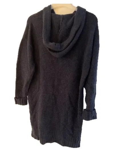 TWINTIP Damen Kapuzenpullover Strick Melierter Pullover Blau Gr. S