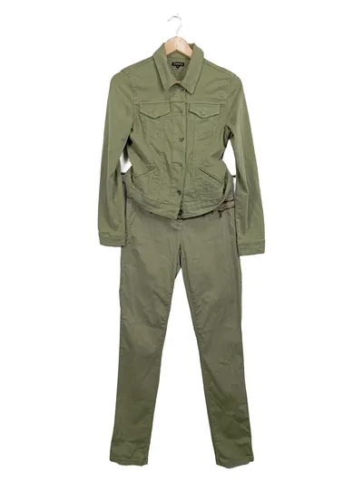 Jones Damen Hosenanzug Jacke + Hose Oliv Gr. 36 Casual Stretch
