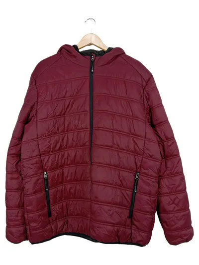 NORDCAP Steppjacke Herren Kapuze Rot Gr. XXL Casual Outdoor Polyester