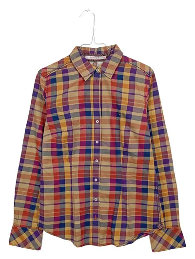 Campus by Marc O'Polo Damen Hemd Bluse Kariert Gr. M Baumwolle Mehrfarbig