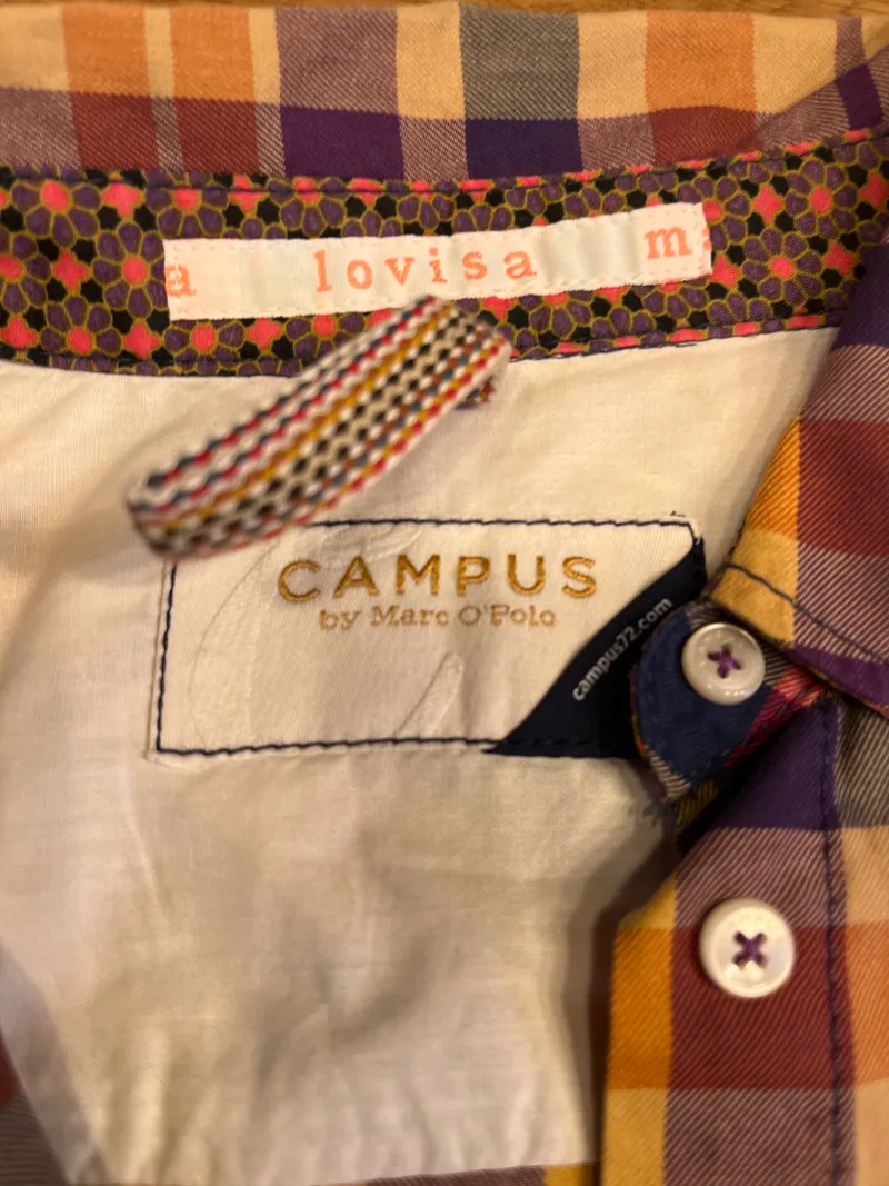 Campus by Marc O'Polo Damen Hemd Bluse Kariert Gr. M Baumwolle Mehrfarbig 5