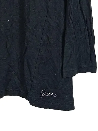 GUESS Damen Rollkragen Pullover Langarm Viskose Strass Schwarz Gr. 38 M