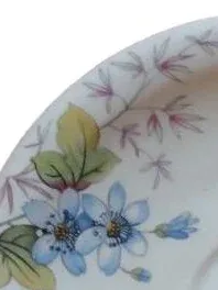 Krautheim & Adelberg Untertasse Porzellan Blumenmuster Weiß 11cm