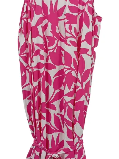 VERO MODA Damen Sommerkleid Gr. L Pink Blumenmuster Trägerkleid Viskose
