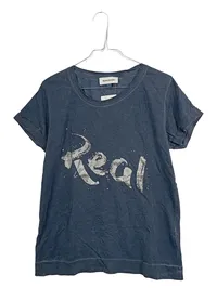 Denim Hunter T-Shirt Damen Blau Baumwolle Gr. S Kurzarm Schriftzug Casual 1