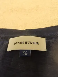 Denim Hunter T-Shirt Damen Blau Baumwolle Gr. S Kurzarm Schriftzug Casual 6