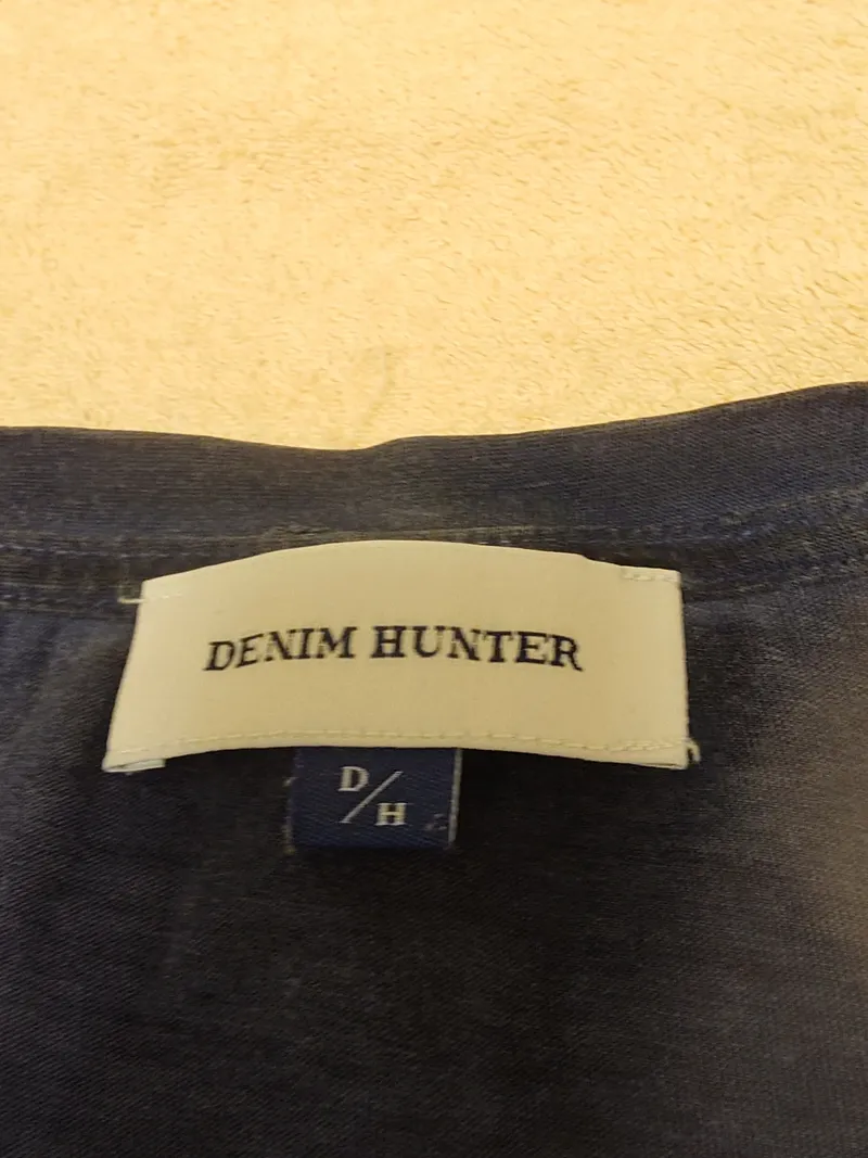 Denim Hunter T-Shirt Damen Blau Baumwolle Gr. S Kurzarm Schriftzug Casual 6