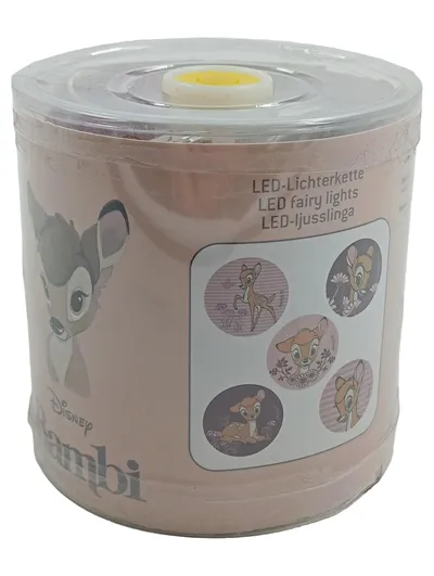 Disney Bambi LED-Lichterkette Rosa 170cm Kinderzimmer Deko