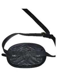 Geestock Gürteltasche Schwarz Gesteppt Leder Damen Bauchtasche Modern 2