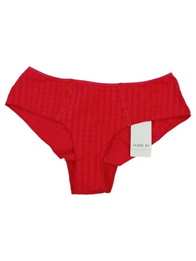 Marie Jo Damen Slip Gr. 40 Rot Kariert Spitzendetails Unterwäsche