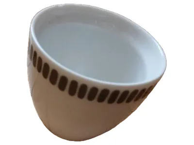 Thomas Porzellan Tasse Becher Retro Gestreift Weiß 5 cm