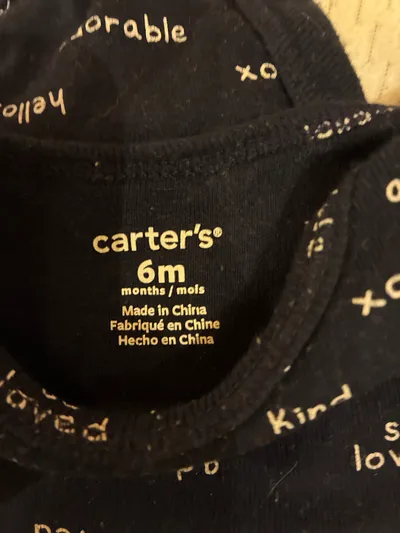 Carter's Baby Body Gr. 68 Blau Schriftzug Baumwolle Jungen Mädchen