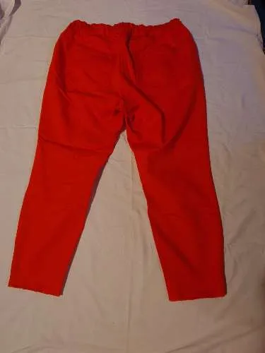 Rock Your Curves Damen Stoffhose Baumwolle Rot Gr. W41/50/XL Casual Freizeit