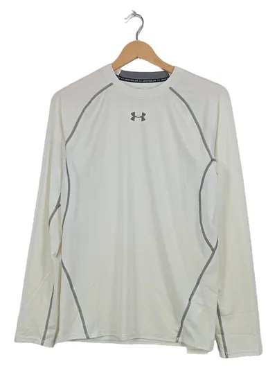 Under Armour Kompressionsshirt Herren XL Langarm Funktionsshirt Weiß