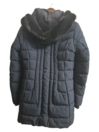 Wellensteyn Damen Steppjacke Wintermantel Kapuze Fellkragen Gr. M Schwarz