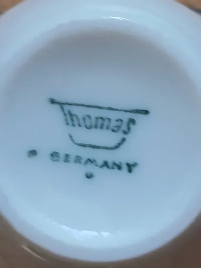 Thomas Porzellan Dekoschale Retro Punkte Weiß 4cm x 5cm Vintage Alltag