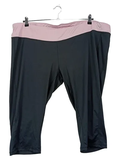 Crivit Sports Damen Capri Leggings Sporthose Grau Rosa XXL 52/54