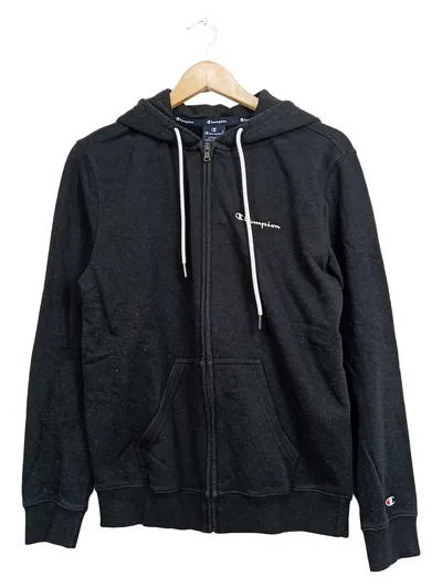 Champion Herren Sweatjacke Kapuzenjacke Hoodie Schwarz Gr. S