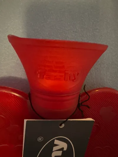 Fashy Wärmflasche Herz Rot Kunststoff Uni 21x24 cm Romantisch