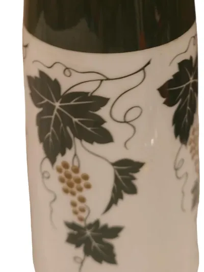 Colditz Porzellan Karaffe Weinreben Dekor Klassisch Grün 30 cm