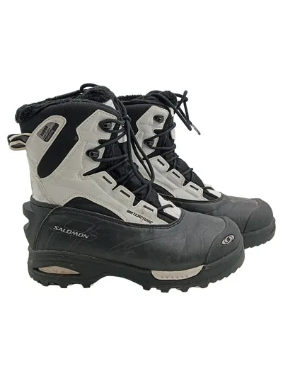 Salomon Toundra Schneestiefel Damen Gr. 38 Schwarz Weiß Waterproof Winterstiefel