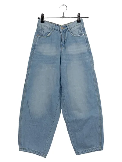 STACCATO Mom Jeans Mädchen Gr. 146 Hellblau Baggy Wide Leg Denim