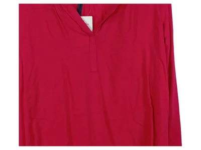Street One Damen Langarm Bluse V-Ausschnitt Rot Gr. 42 Viskose