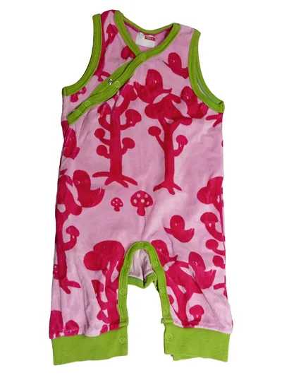 Name It Baby Body Mädchen Gr. 62 Rosa Baumwolle Tiermotive Knopfleiste