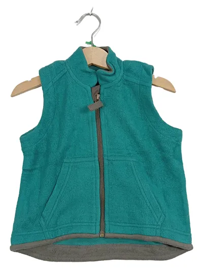 Waschbär Fleece Weste Kinder Gr. 86/92 Petrol Baumwolle Outdoor