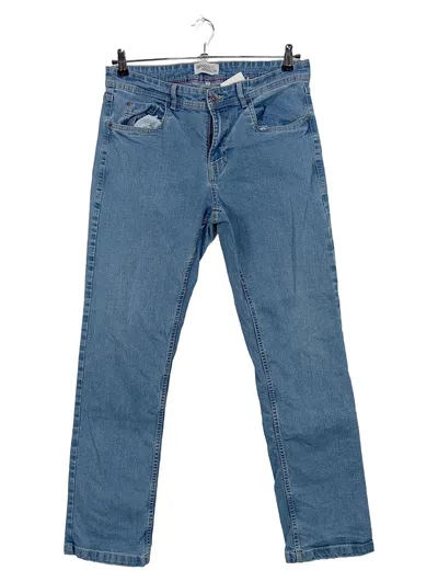 Henson & Henson Herren Jeans Regular Fit Blau W24 Baumwolle L30