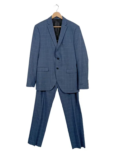 SELECTED HOMME Herren Anzug Gr. 52/XL Blau Kariert Business Set