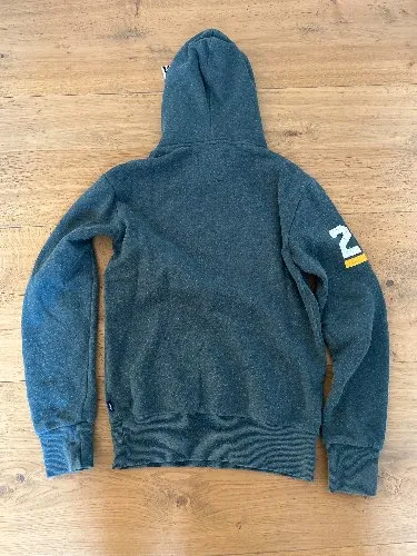 Superdry Herren Kapuzenpullover Hoodie Real Logo Grün Gr. XS