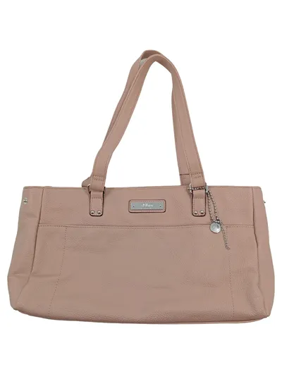 s.Oliver Damen Shopper Tasche Alltag Casual Rosa Uni 36x20cm