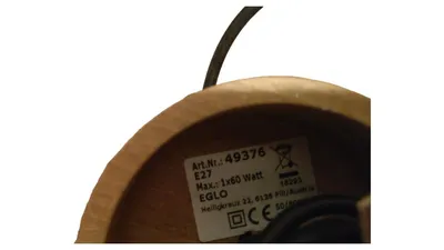 EGLO 49376 Pendelleuchte Holz E27 Hängeleuchte Vintage Braun