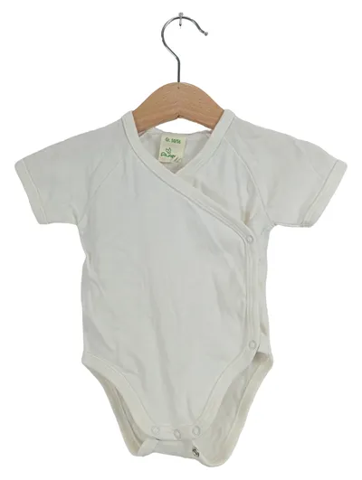 ALANA Baby Body Wickelbody Kurzarm Weiß Gr. 50/56 Baumwolle
