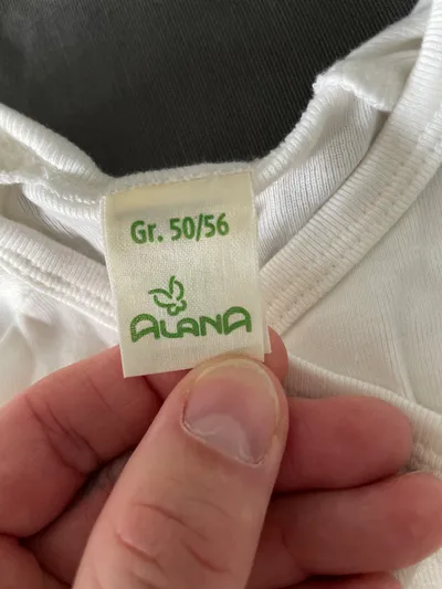 ALANA Baby Body Wickelbody Kurzarm Weiß Gr. 50/56 Baumwolle