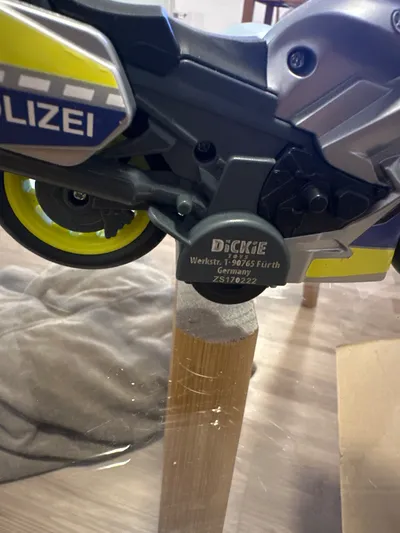 Dickie Toys Polizei Motorrad Spielzeugauto mit Figur 18cm Mehrfarbig