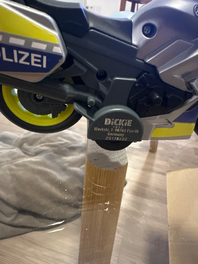 Dickie Toys Polizei Motorrad Spielzeugauto mit Figur 18cm Mehrfarbig 2