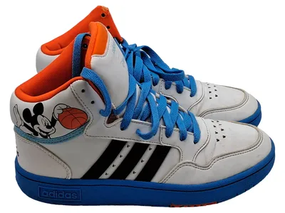 Adidas Hoops Mid Disney Mickey Mouse Kinder Basketballschuhe Gr. 38 Weiß