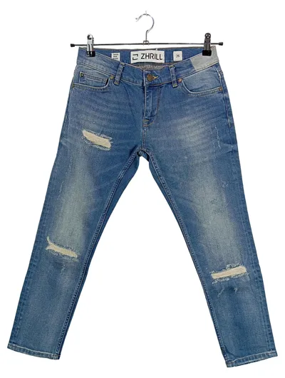 ZHRILL Destroyed Jeans Damen W26 Blau Used Look Skinny Stretch