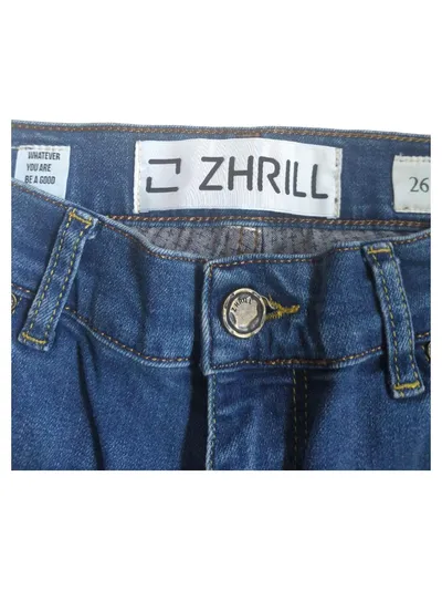 ZHRILL Destroyed Jeans Damen W26 Blau Used Look Skinny Stretch