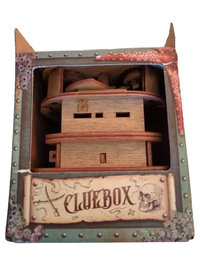 iDventure Cluebox Davy Jones Holz Puzzle Box Escape Room Rätselbox