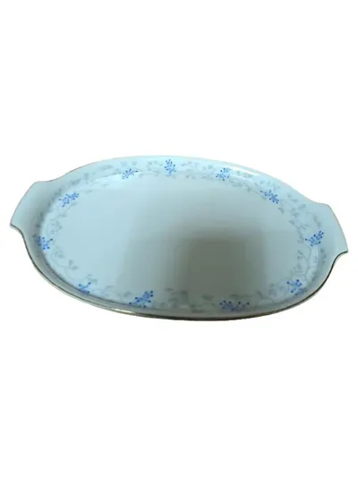 Arzberg Servierplatte Porzellan weiß Blumenmuster klassisch 23 cm